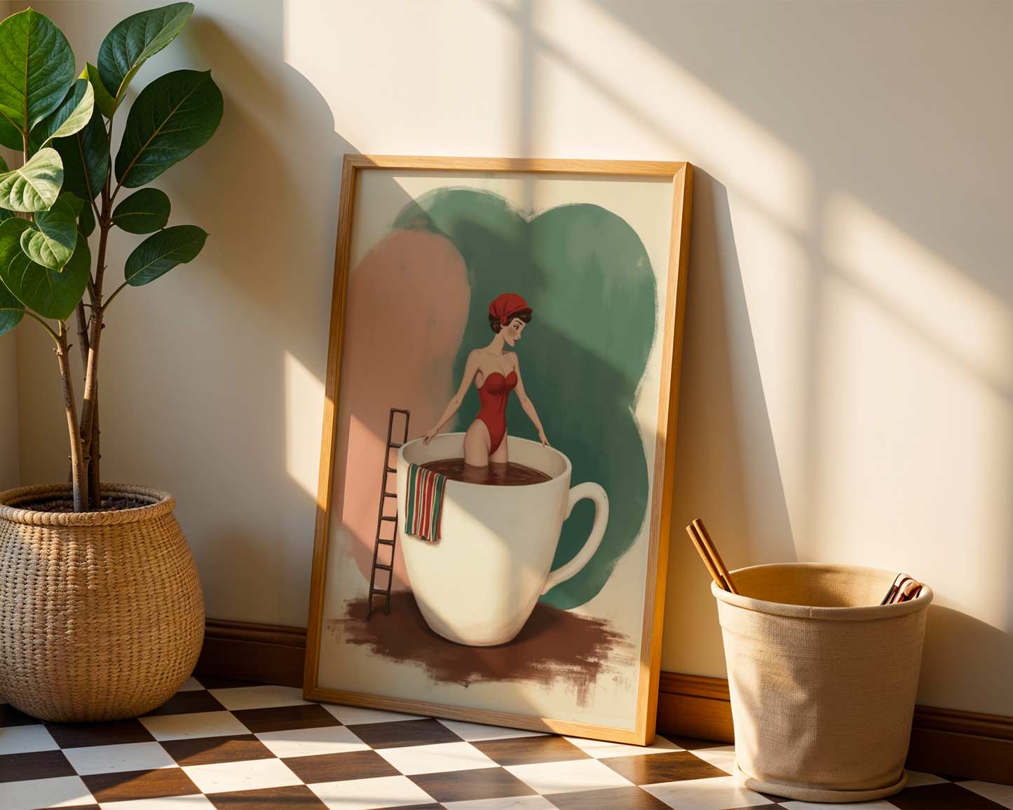 Hot Coffe Bath Poster