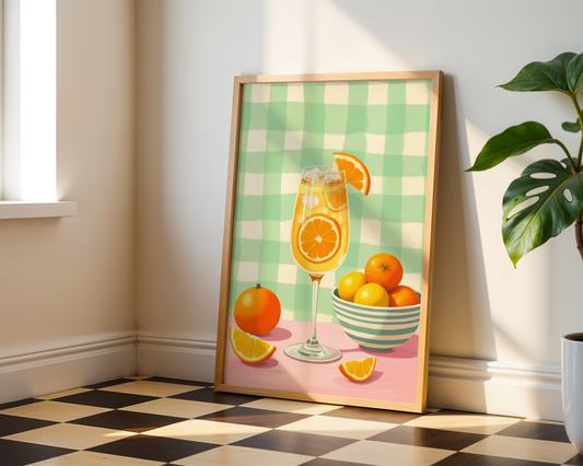 Orange Citrus Cocktail Poster