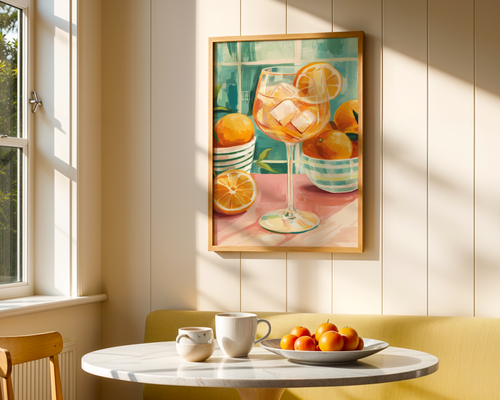 Orange spritz cocktail Drink Poster