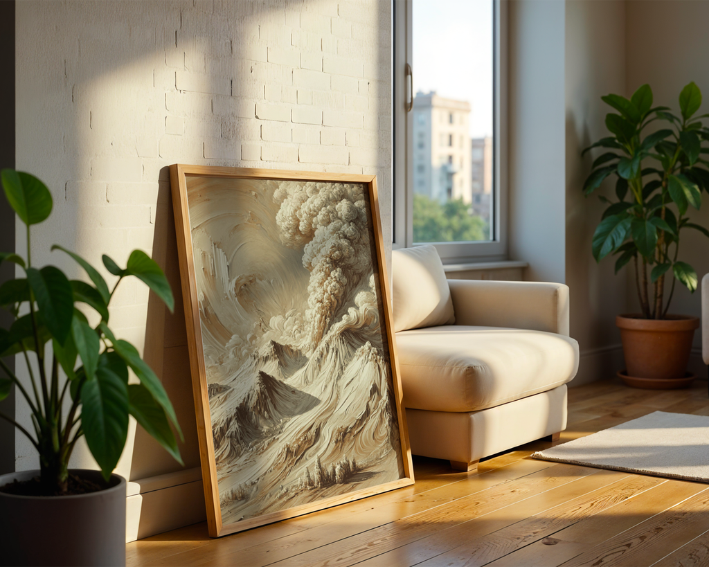 Abstract Volcanic Eruption Poster