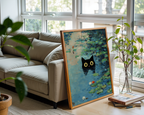 Waterlily Cat Poster
