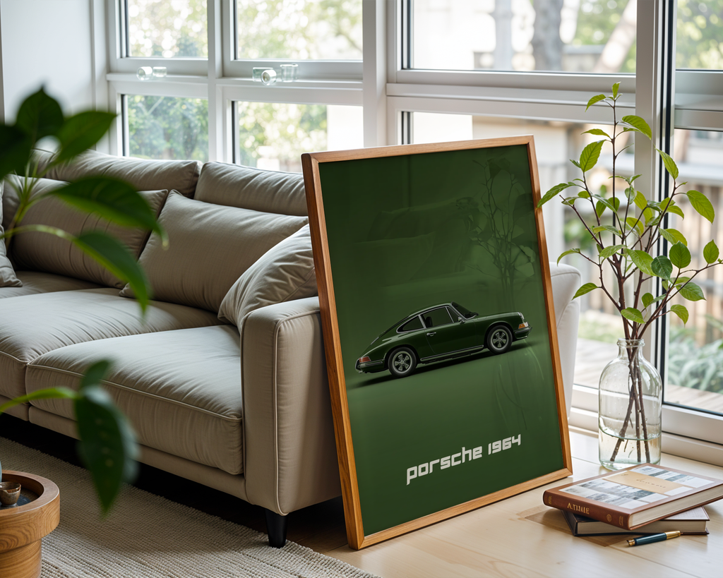 Retro Porsche Poster