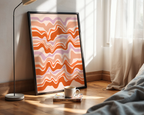 Peachy Waves Poster