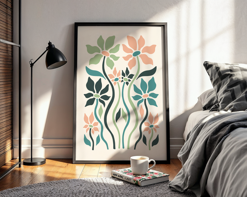 Pastel Bloom Garden Poster