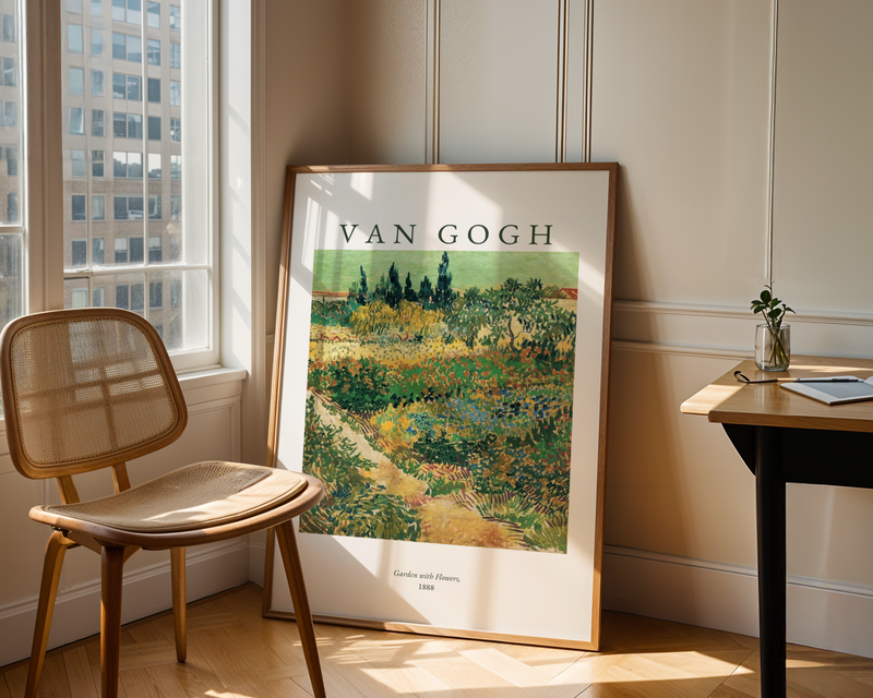 Van Gogh Garden With Flowers Poster