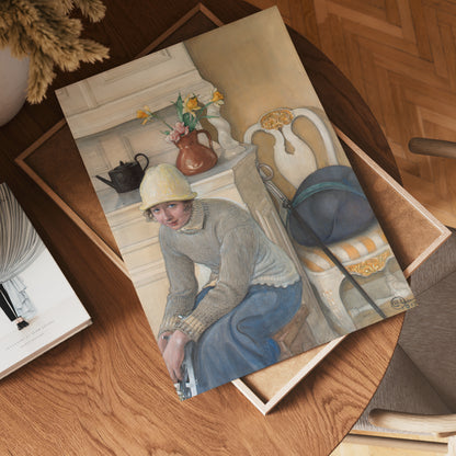 Carl Larsson Girl with ice skates Falun 1917 Poster