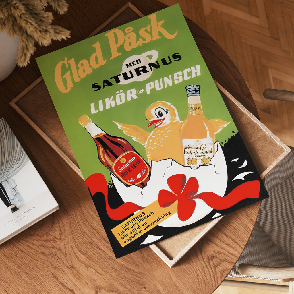 Glad Påsk Saturnus Poster