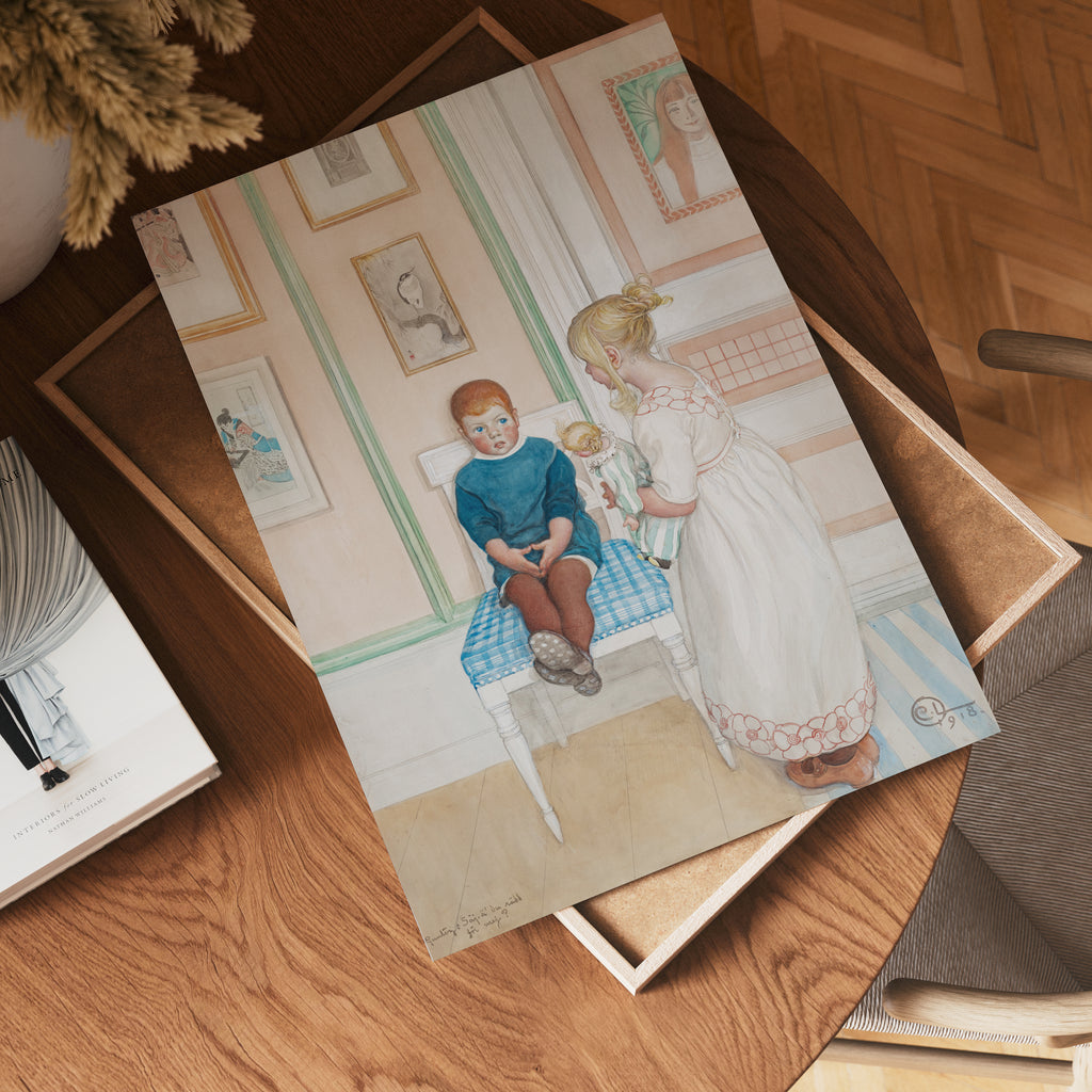 Carl Larsson Gunlög Säj, ä du rädd för mej 1918 Poster