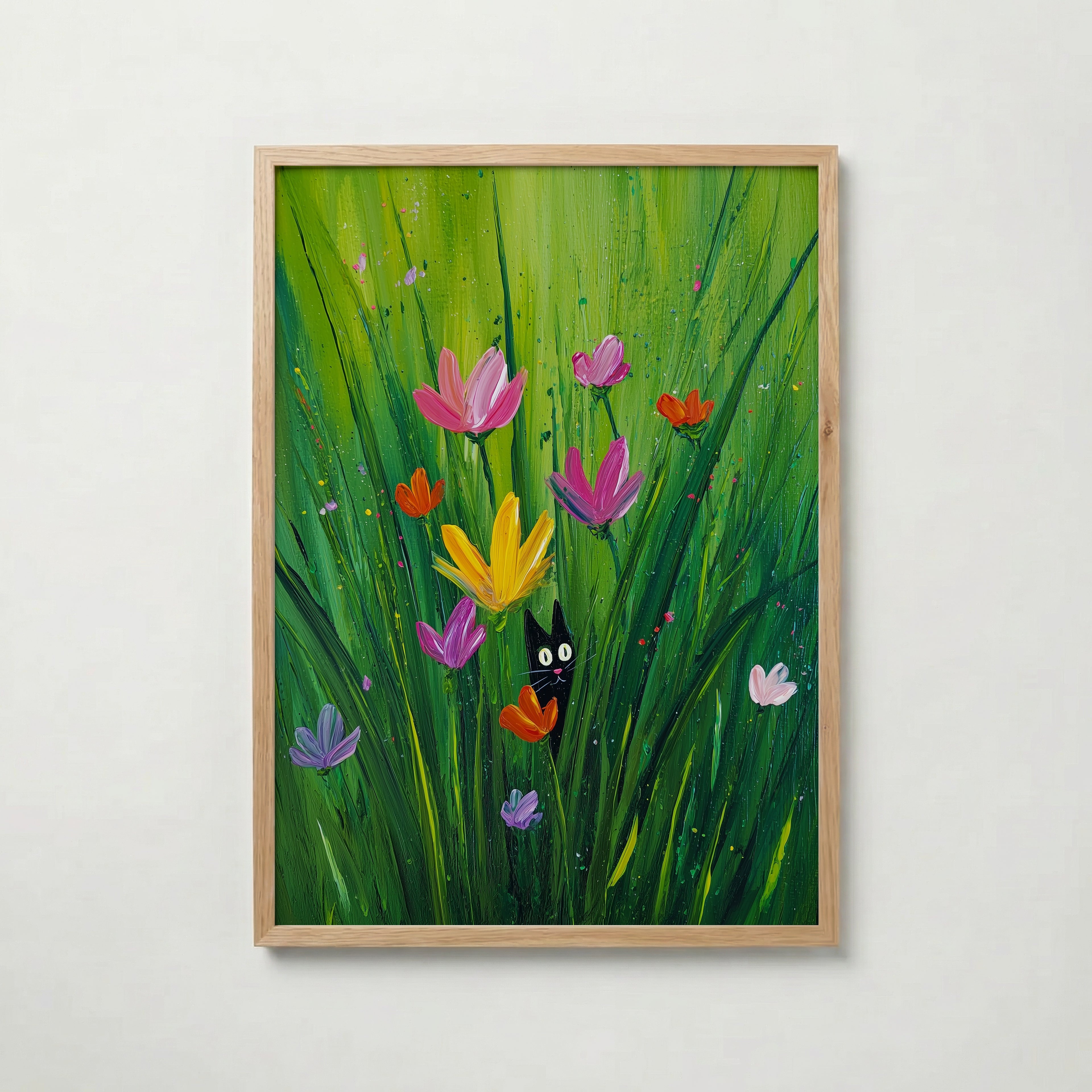 Hidden Garden Cat Poster