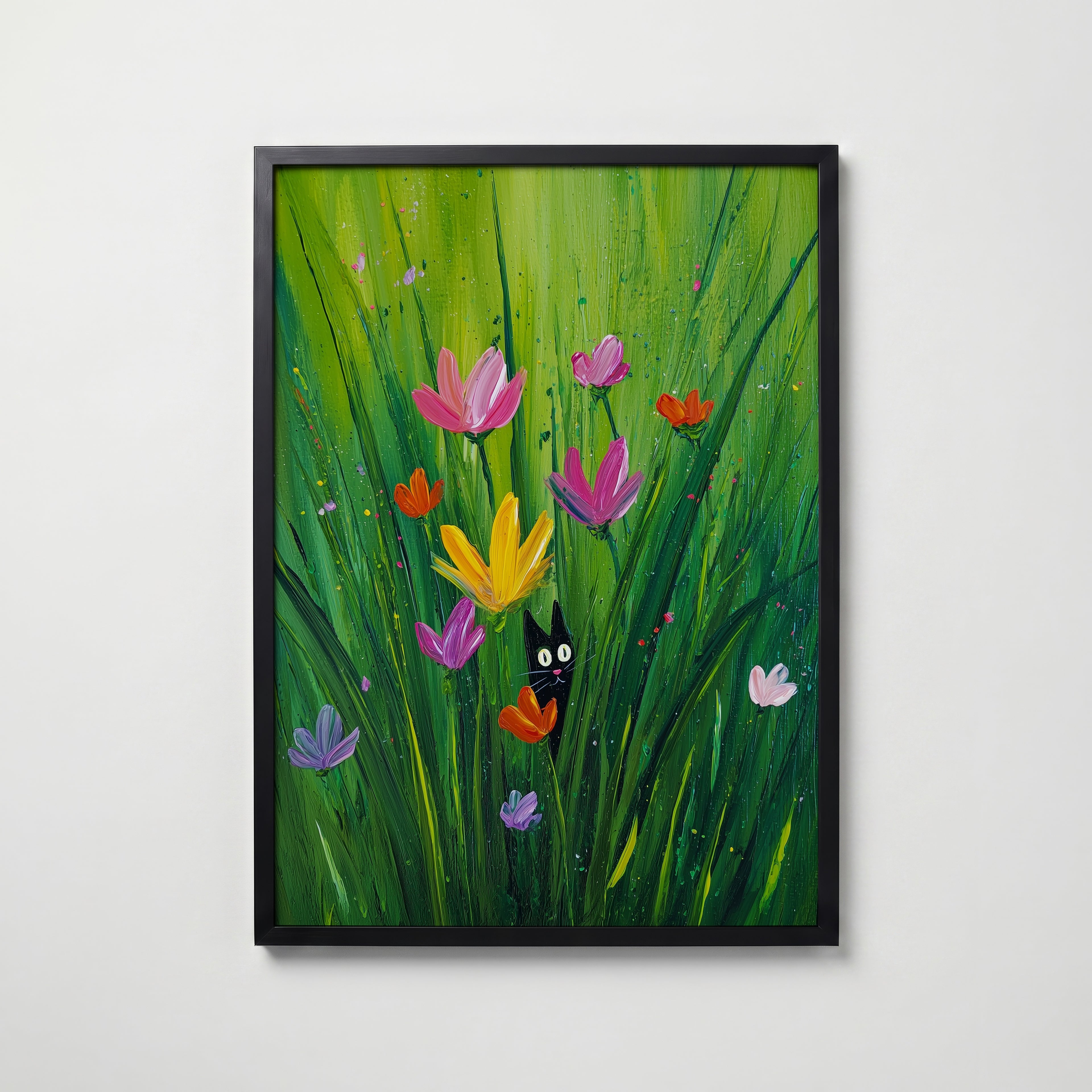 Hidden Garden Cat Poster