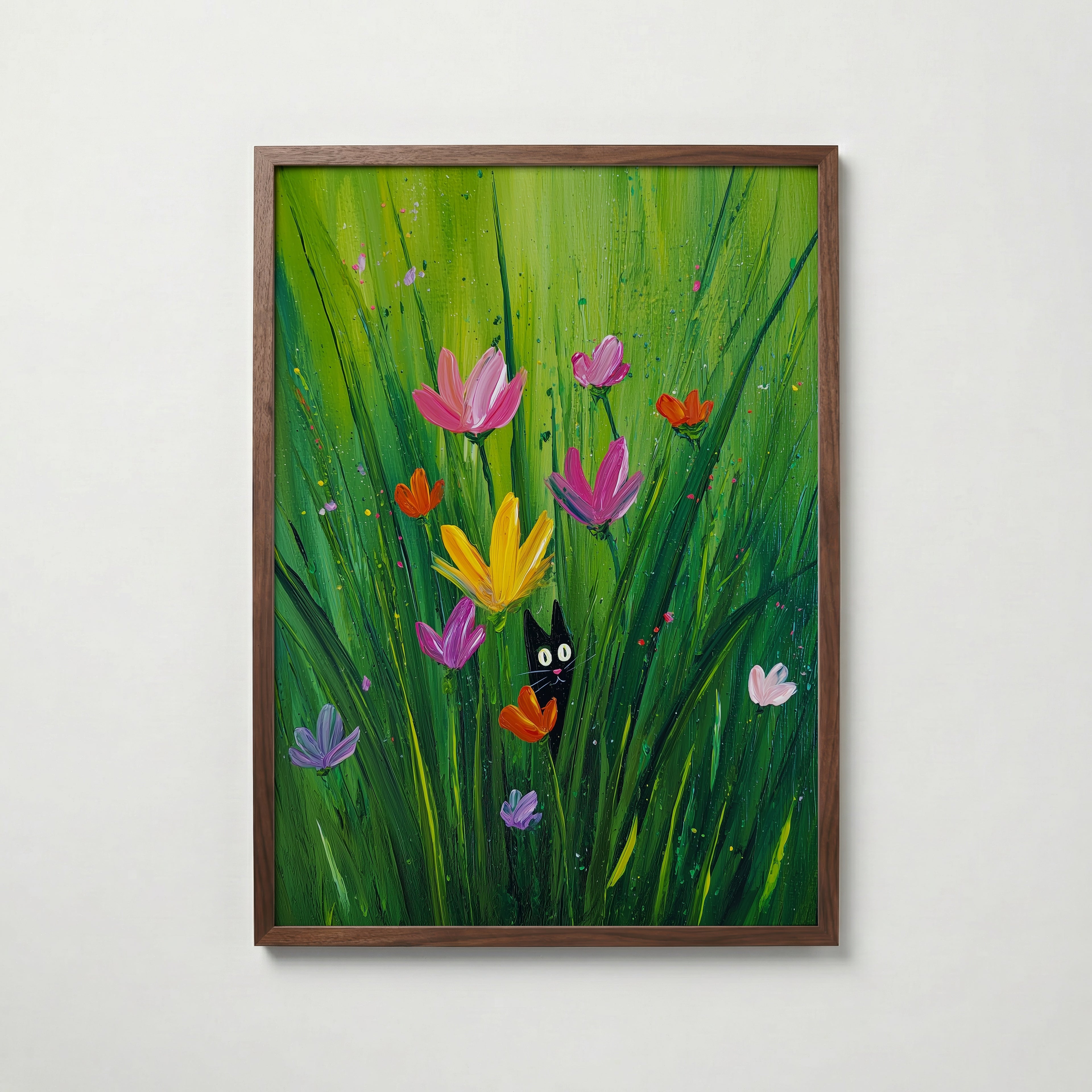 Hidden Garden Cat Poster