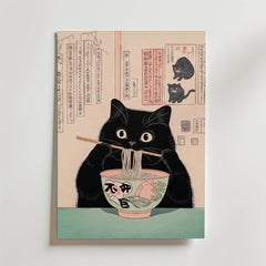 Midnight Cat Ramen No.2 Poster