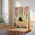 Wisteria Spa Dog Poster