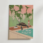 Bathing Turtle Poster