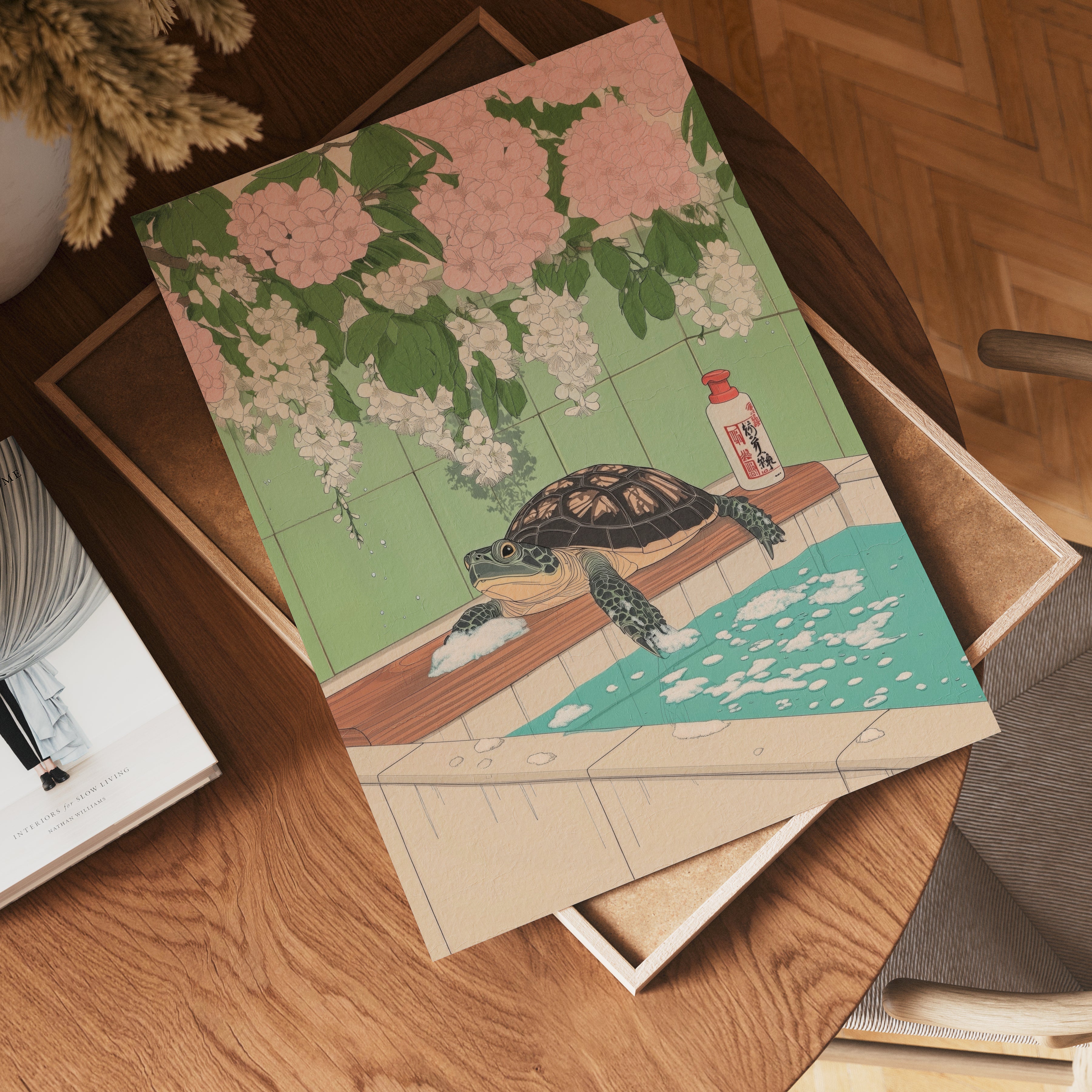 Bathing Turtle Poster
