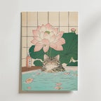 Lotus Cat Bath Poster