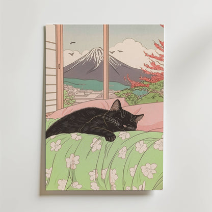 Black Cat Morning Poster