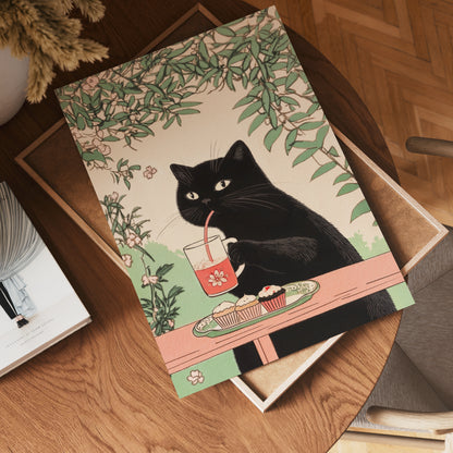 Afternoon Tea Cat Poster