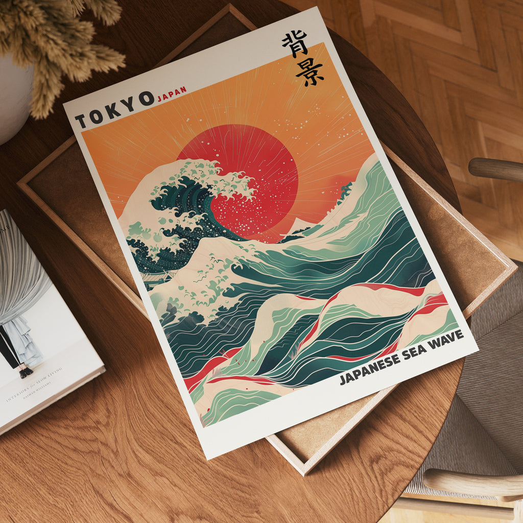 Japanese Sea Wave Poster