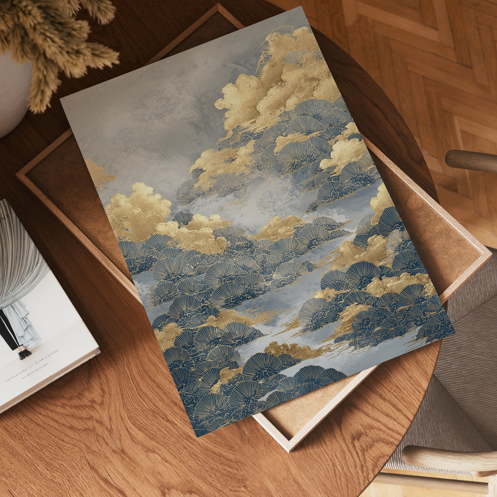 Golden Cloud Tides Poster