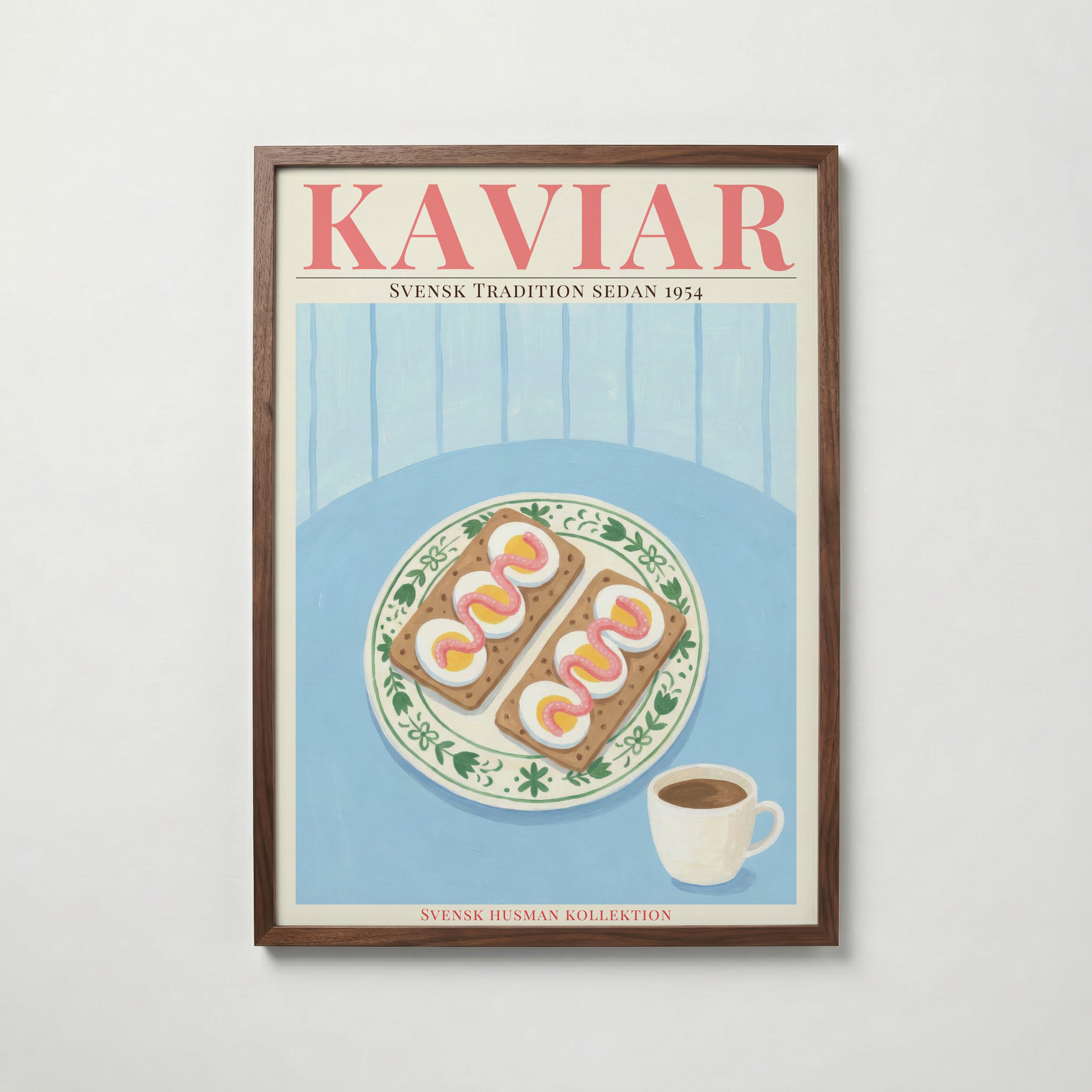 Kaviar Knäckebröd och Ägg Poster