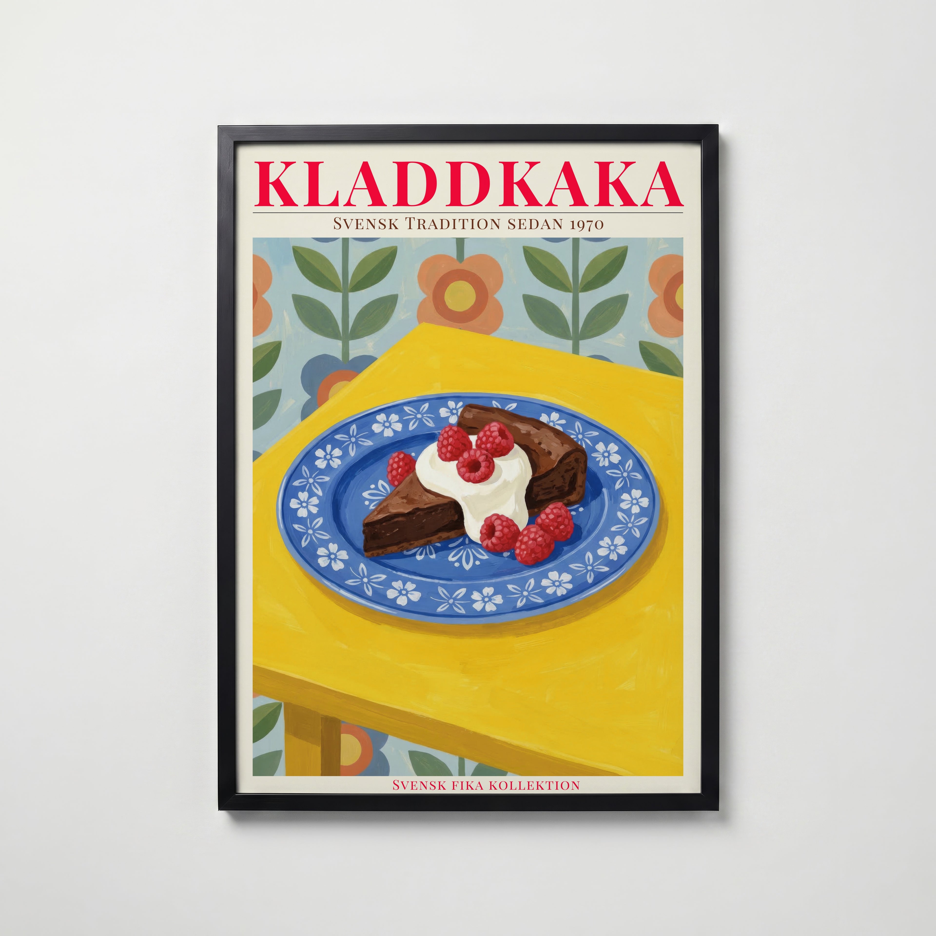 Kladdkaka Poster – köp affisch till hemmet – Bozetto väggdekoration
