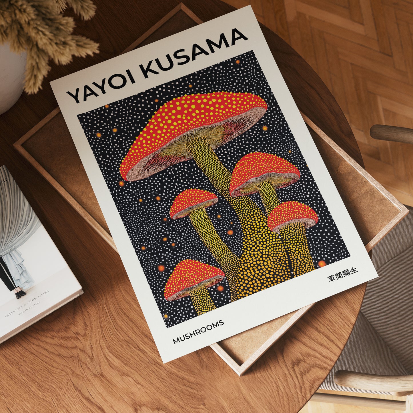 Yayoi Kusama Mushrooms Poster
