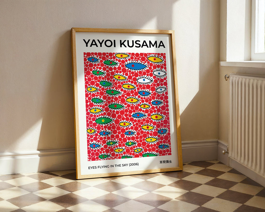 Yayoi Kusama Eyes Flying In The Sky Poster