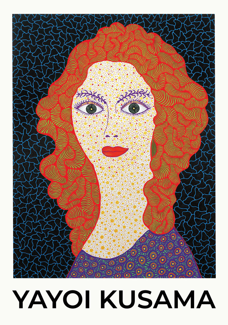 Yayoi Kusama Electric Face Poster