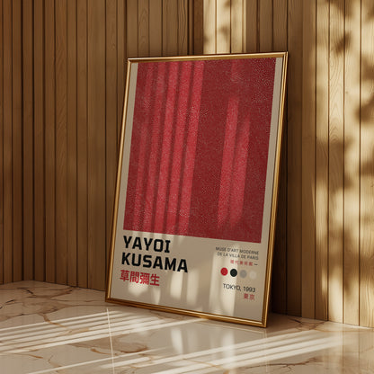 Yayoi Kusama Red Infinity Poster