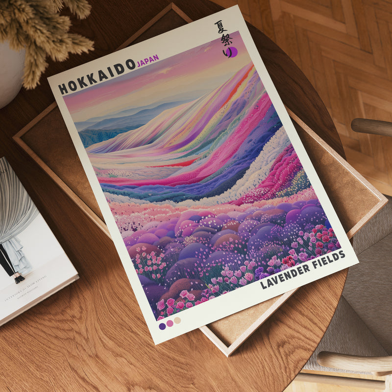 Hokkaido Lavender Fields Poster