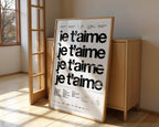Je T’aime Poster