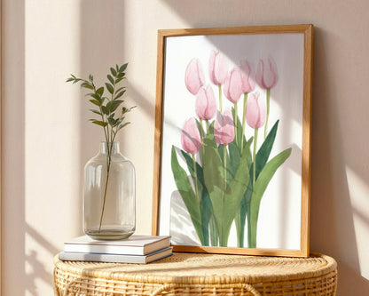 Pink Tulips Poster