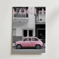 Vogue Pink Car Poster