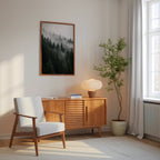 Misty Pine Forest Poster