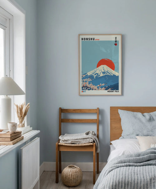 Cherry Blossom Mountain Poster