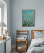 Turquoise Wildflower Meadow Poster – poster på vägg inredning