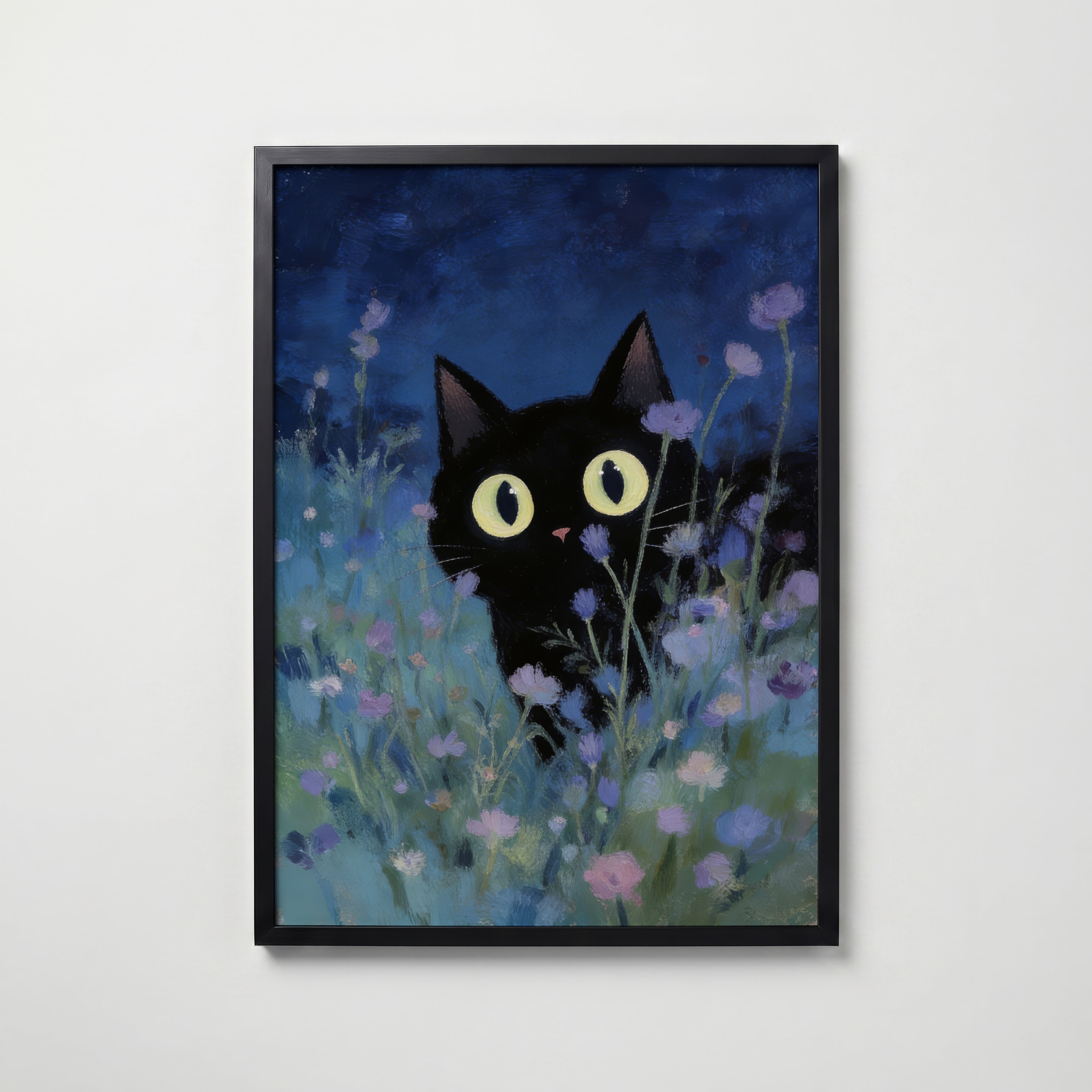 Night Whisper Cat Poster