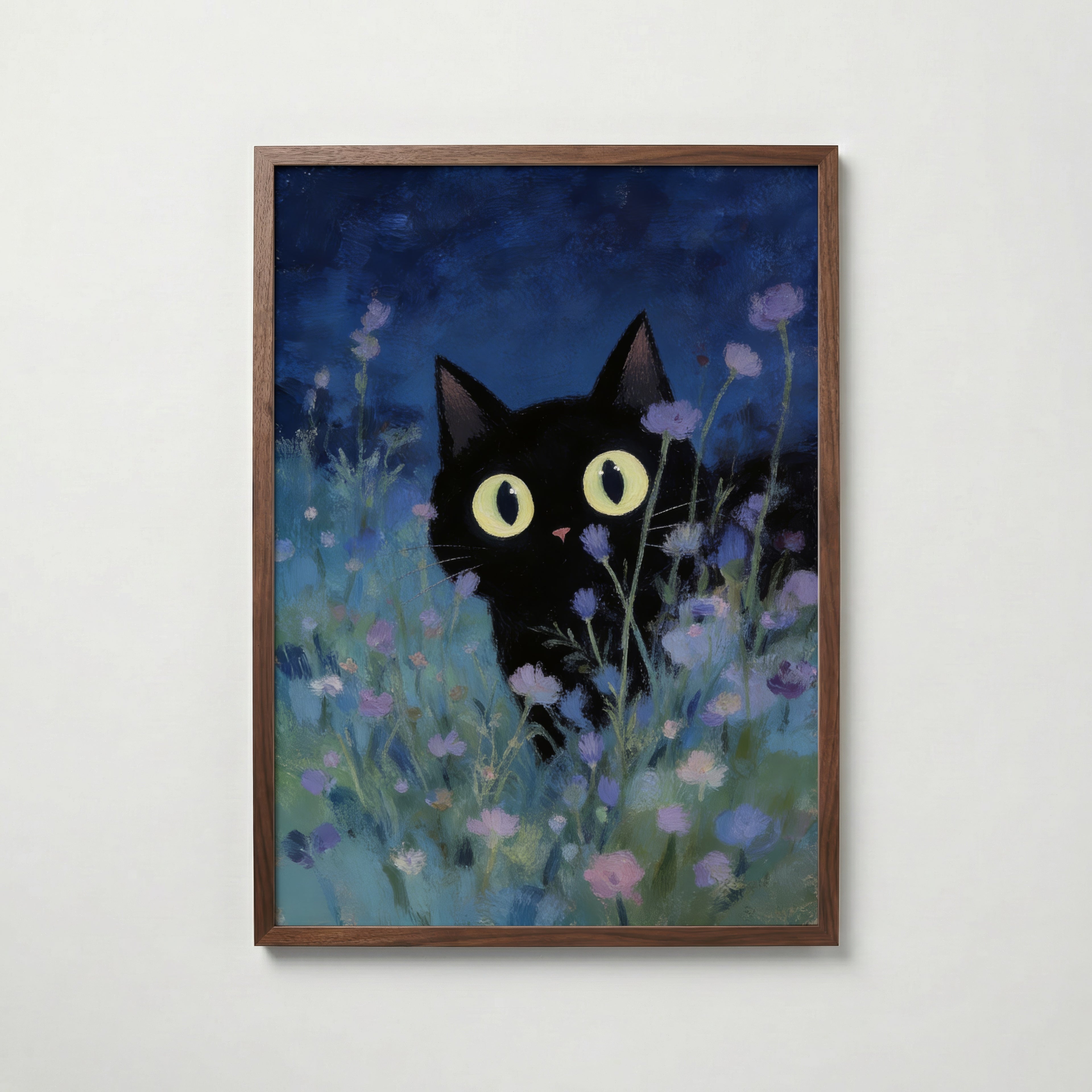 Night Whisper Cat Poster