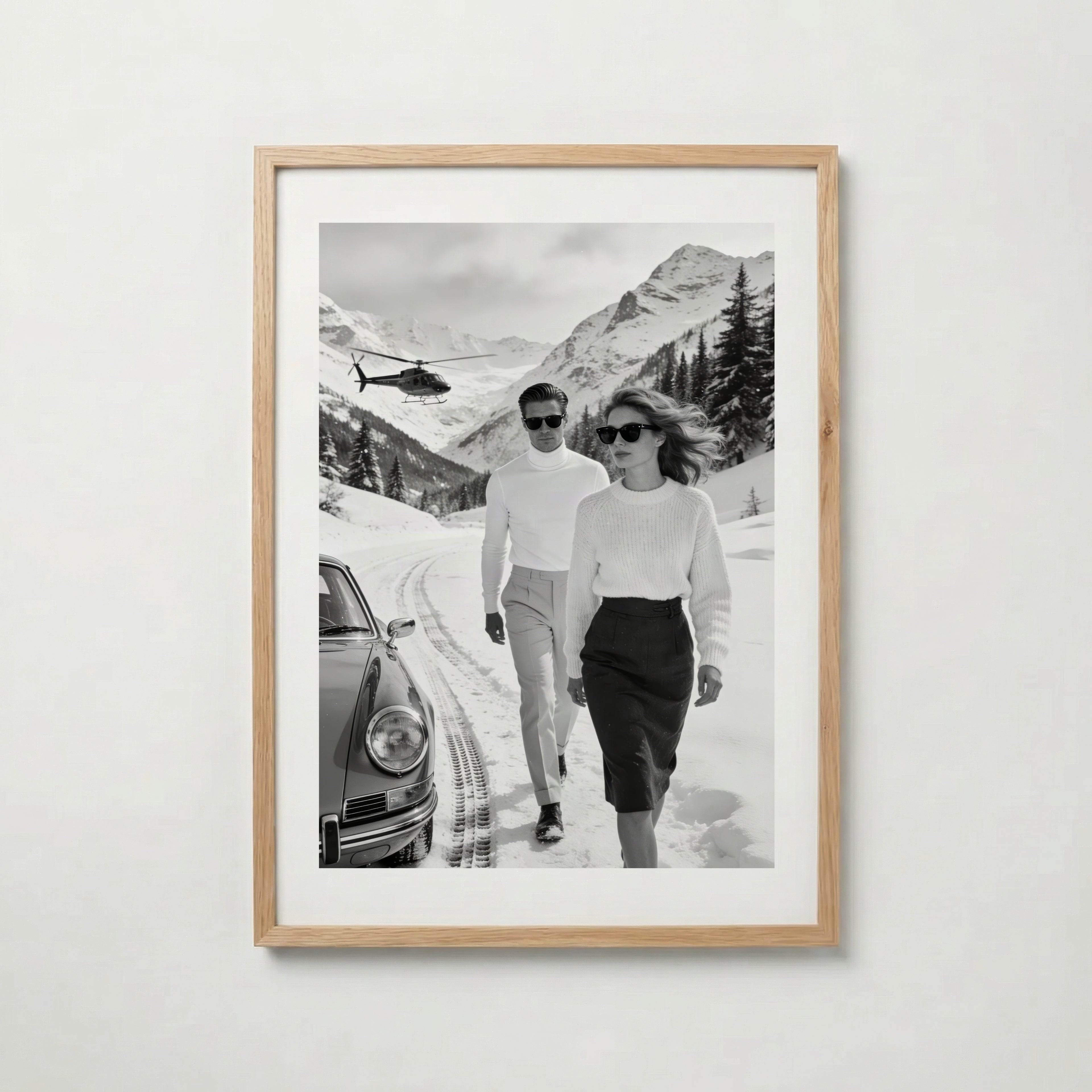 Alpine Noir Elegance Poster – poster väggdekoration inredning – Affischer hos Bozetto