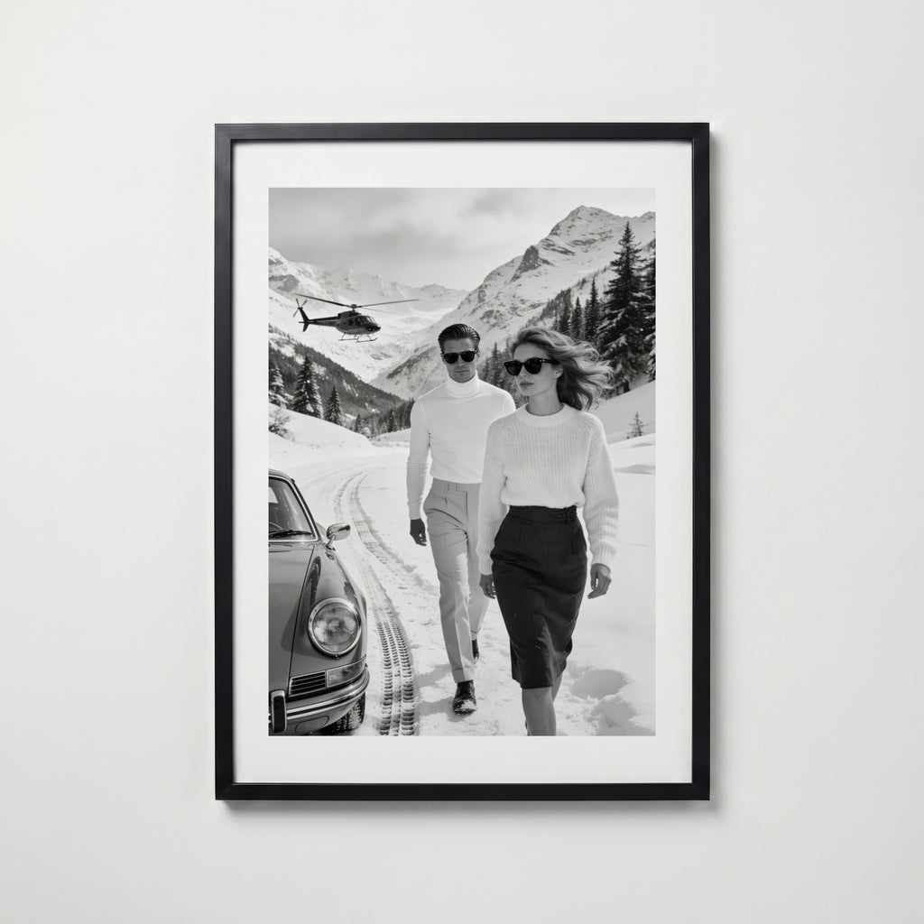 Alpine Noir Elegance Poster affisch – köp poster online – Bozetto väggdekoration