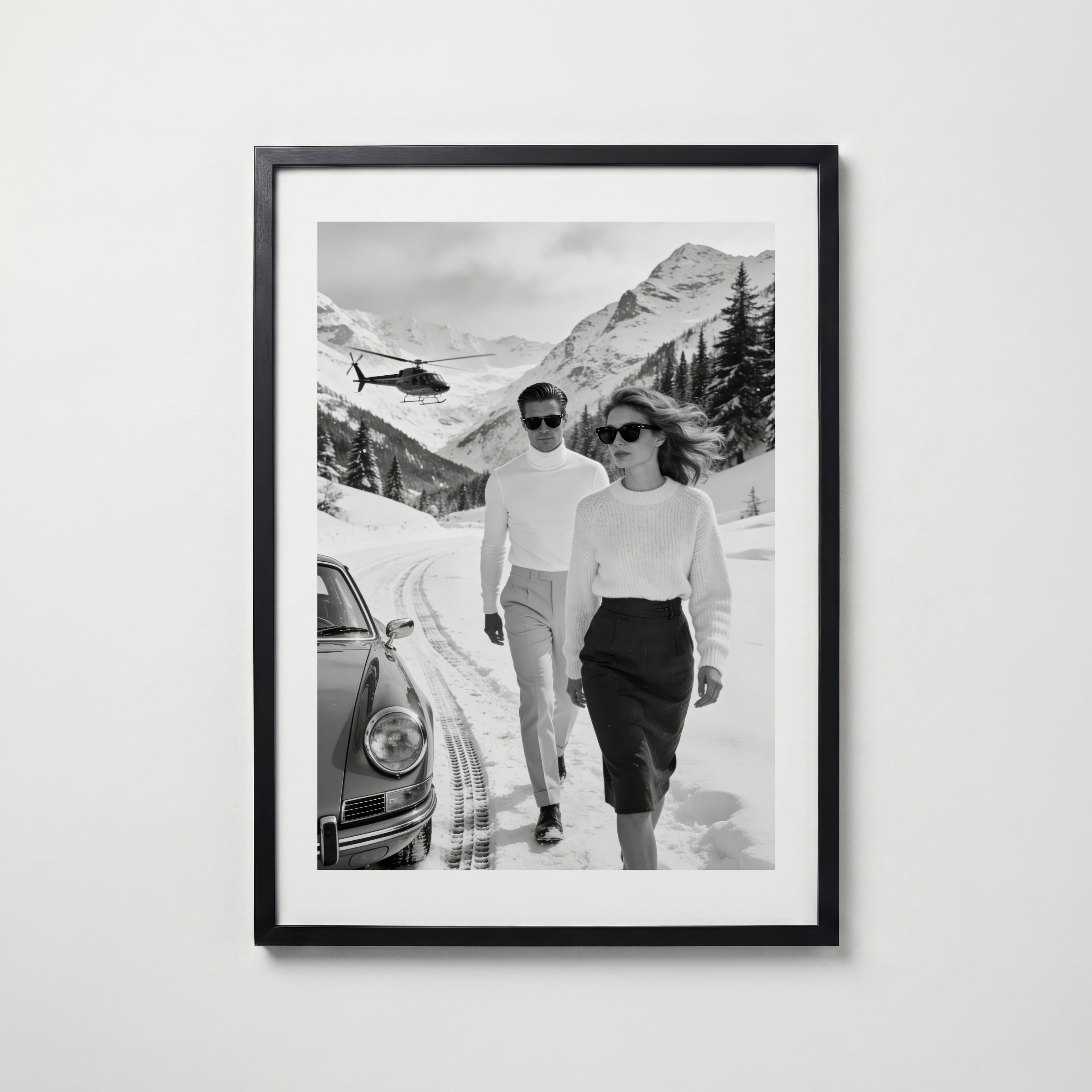 Alpine Noir Elegance Poster affisch – köp poster online – Bozetto väggdekoration