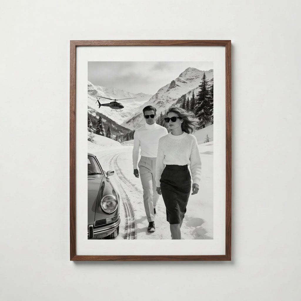 Alpine Noir Elegance Poster poster – väggdekoration för hemmet – köp hos Bozetto