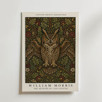 Owl in the Oaks William Morris Poster