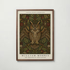 Owl in the Oaks William Morris Poster