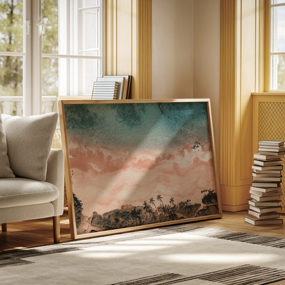 Pink Shoreline Poster