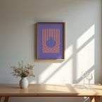 Striped Vase Illusion Poster
