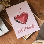 Ma Chérie Cherry Heart Poster