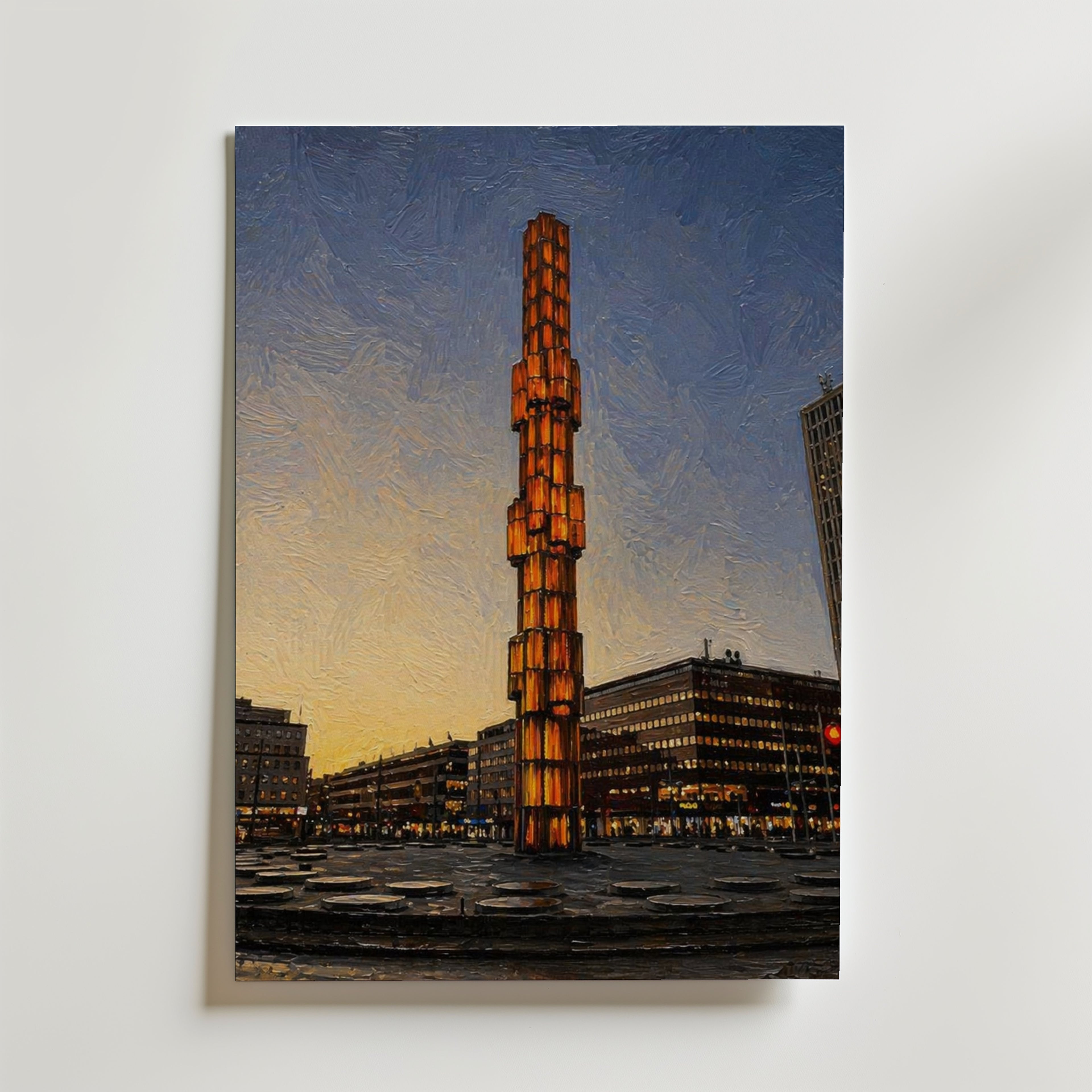 Sergels Torg – stilfullt konsttryck från Bozetto, tryckt på matt finpapper i hög tryckkvalitet