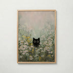 Silent Meadow Cat Poster